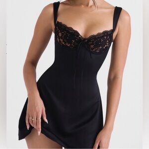 House of CB Black Lace Detail Chemise